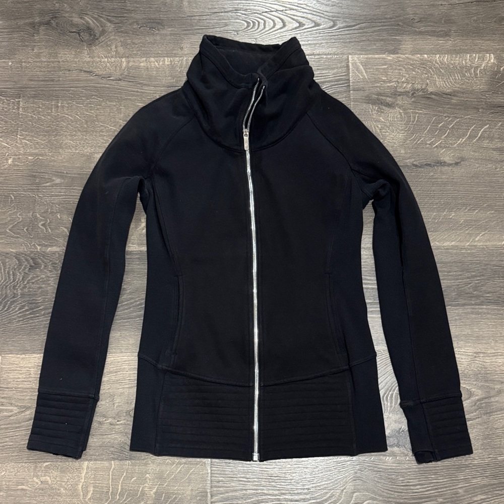 lululemon athletica Black Full-Zip Funnel Neck Sweatshirt